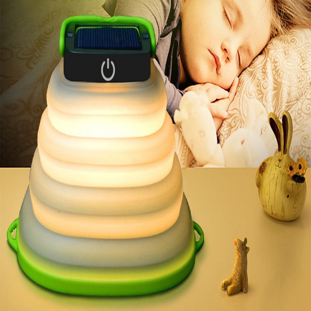 2Pcs Collapsiable Solar Lamp -Black and Green โ image 5