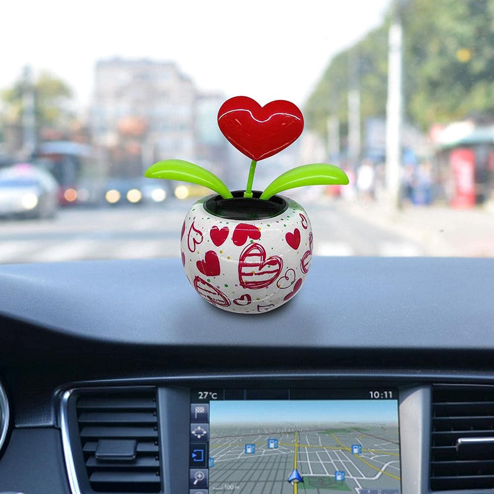 Solar Powered Dancing Flowers Swinging Ornament Electric Bobblehead Solar Flowers Toy for Car Home Decoration Gift — image 6