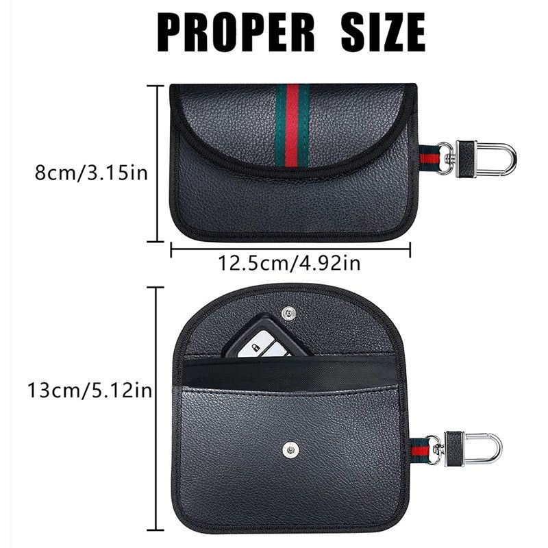 2 Pack Faraday Bag for Key Fob, Faraday Key Fob Protector, Keyless Signal Blocking Key fob Pouch Anti-Theft Remote Entry — image 2
