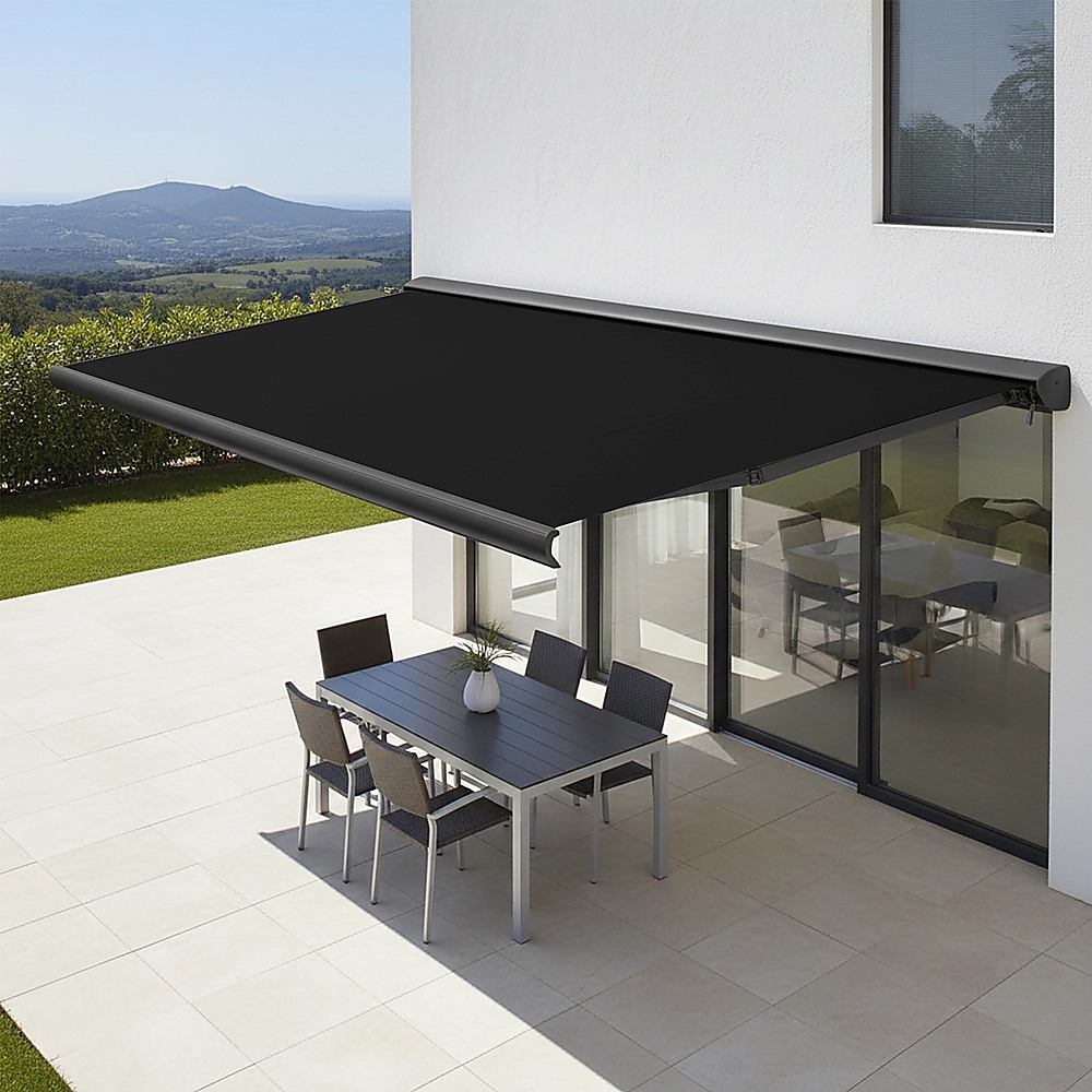 5.5m x 3.0m Retractable Folding Arm Awning Heavy Duty Full Cassette Motorised โ image 2