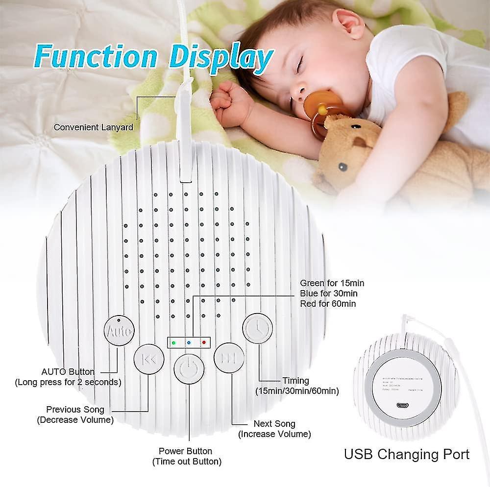 Portable White Noise Machine Babies Travel Sleep Soother with Soundtracks โ image 5