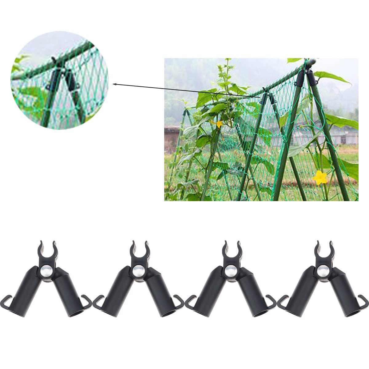 4PCS 11mm Adjustable Plastic A-Type Clip Plant Stake Connectors Vine Climbing Garden Trellis Fixed Bracket Shelf Rods — image 2