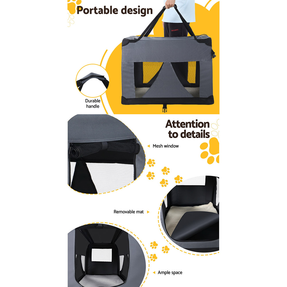 i.Pet Pet Carrier Soft Crate Dog Cat Travel 121x80CM Portable Foldable Car 4XL โ image 6