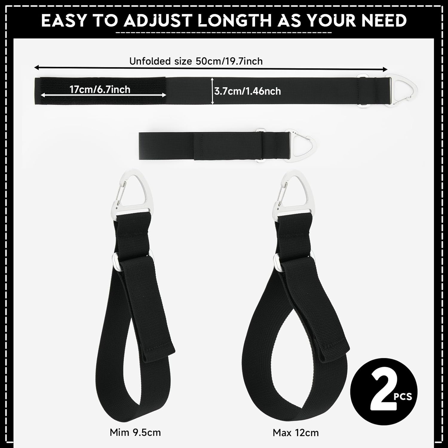 2 Packs Easy Released Adjustable Extension Cord Organizer Holder, Hose Rope Storage Straps Wrap for RV Shed Workshop Garage Organization, Gadgets Tools Gifts — image 2