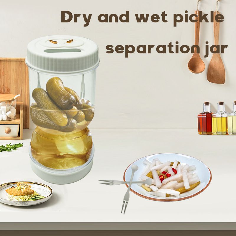 Detachable Filter Jar Use Jar With Lid Practical Food Storage Container Organization Tool Wet And Dry Separation Jar With Lid โ image 4