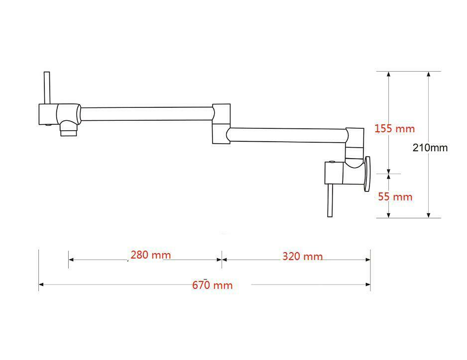 2023 Brushed Gold Kitchen tap Wall Mounted Pot Filler Single Cold Water inlet โ image 2