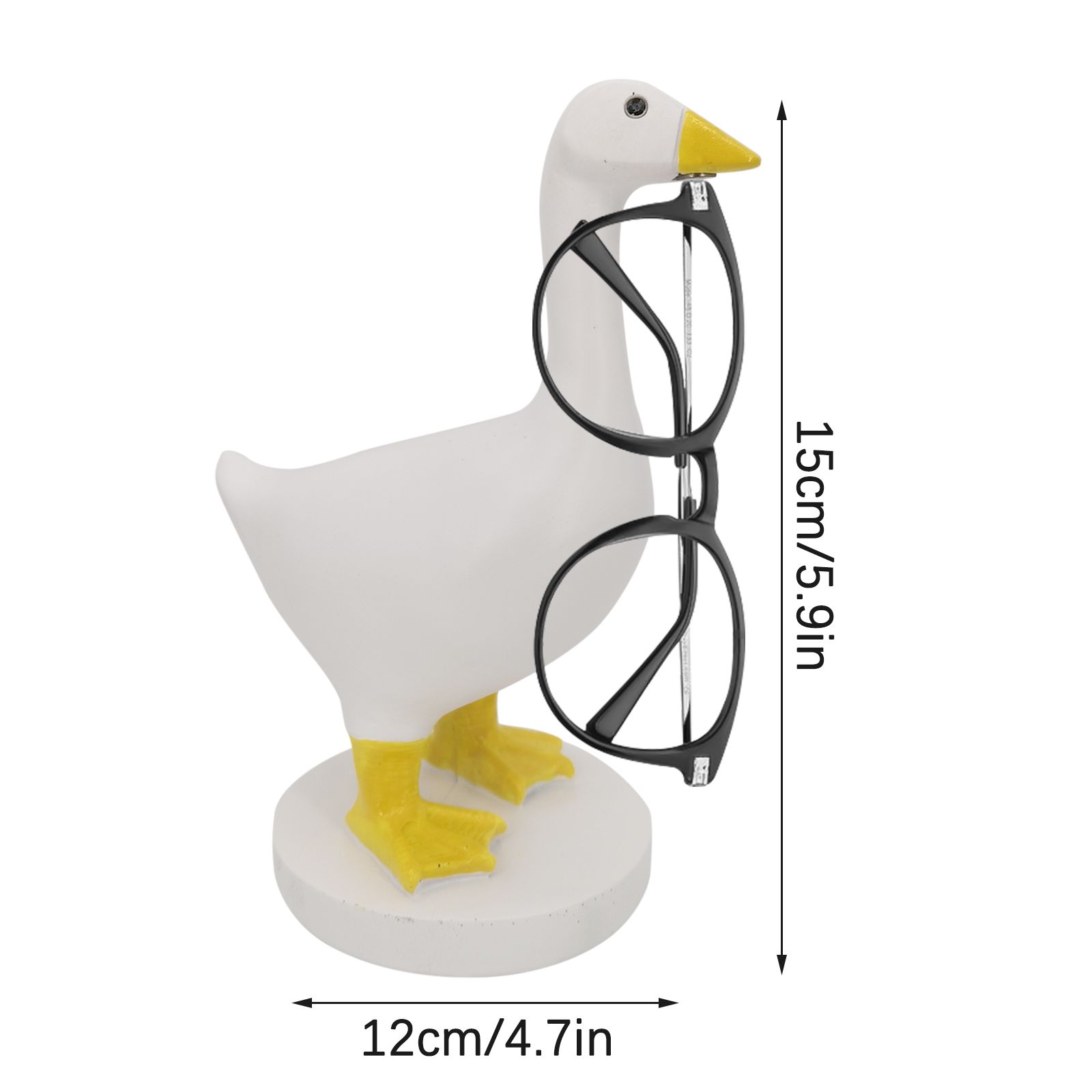Magnetic Goose Key Holder Statue Cute Resin Key Holder Ornament with Base Home Decor — image 6