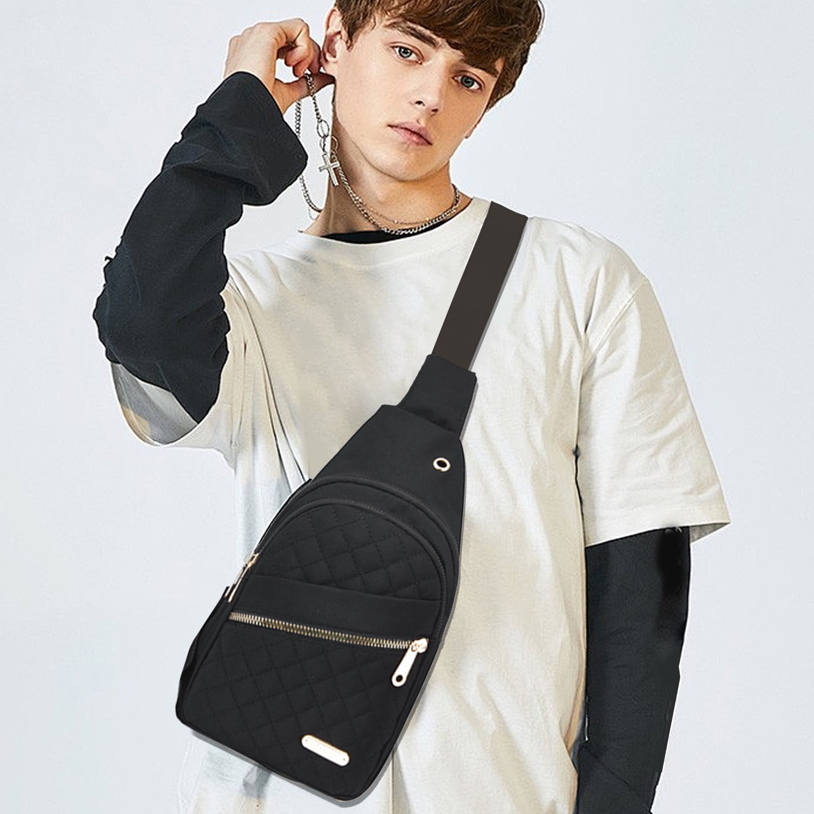 Sling Bag for Women, Crossbody Sling Backpack Small Sling Bag Multipurpose Crossbody Shoulder Bag Travel Hiking Backpack, Sling Bag for Men #1-Black — image 6