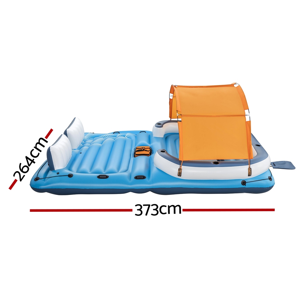 Bestway Pool Float Island Inflatable Lounge 6-person Raft Seat Canopy โ image 2