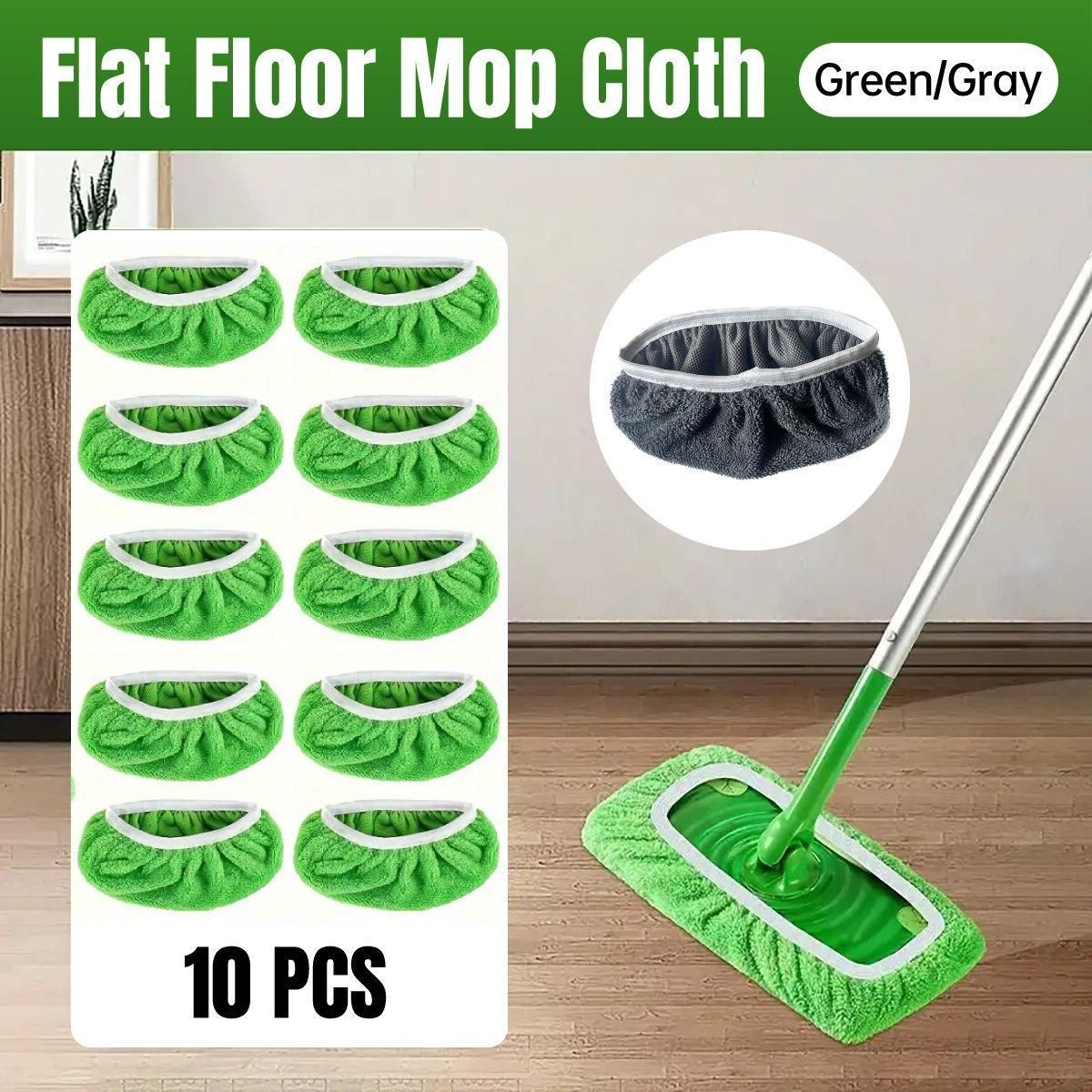 10PCS Replacement Mop Cloth Water Absorbent Wet Dry Refill Cover Household Tool - Grey โ image 2
