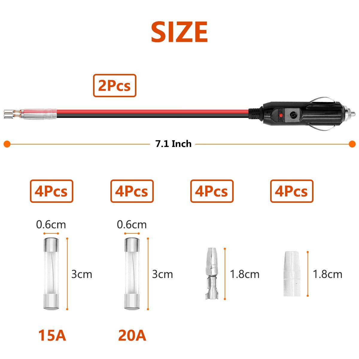 Fused Replacement Cigarette Lighter Male Plug โ image 3