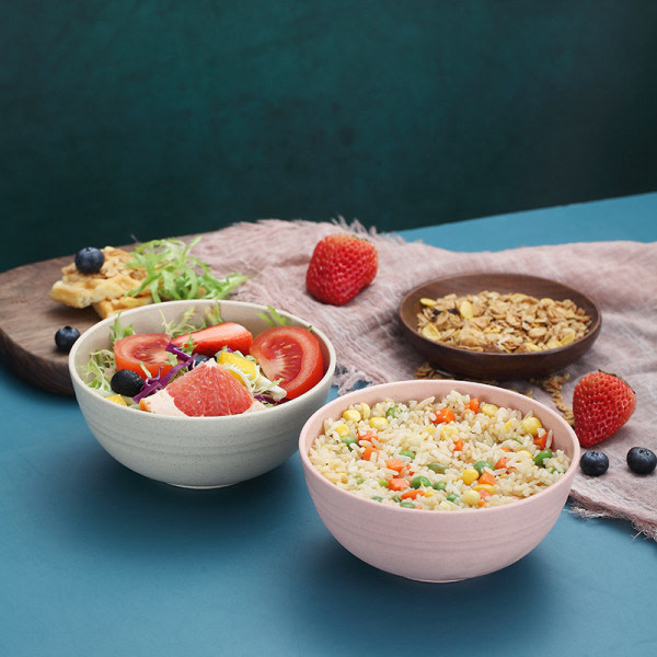 5-Pack Large Reusable Pasta Bowls, 710ml Unbreakable Plastic, Lightweight Soup Bowls for Rice, Salad, Noodles, Soup, Salad (Cream White) — image 4