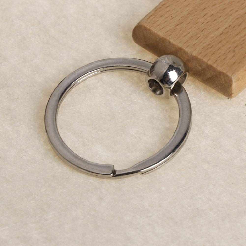 Pack Of 10 Blank Wooden Key Chain Personalized Wood Keychain Key Ring Key Tags DIY Keychain Supplies for Craft (rectangle) — image 5