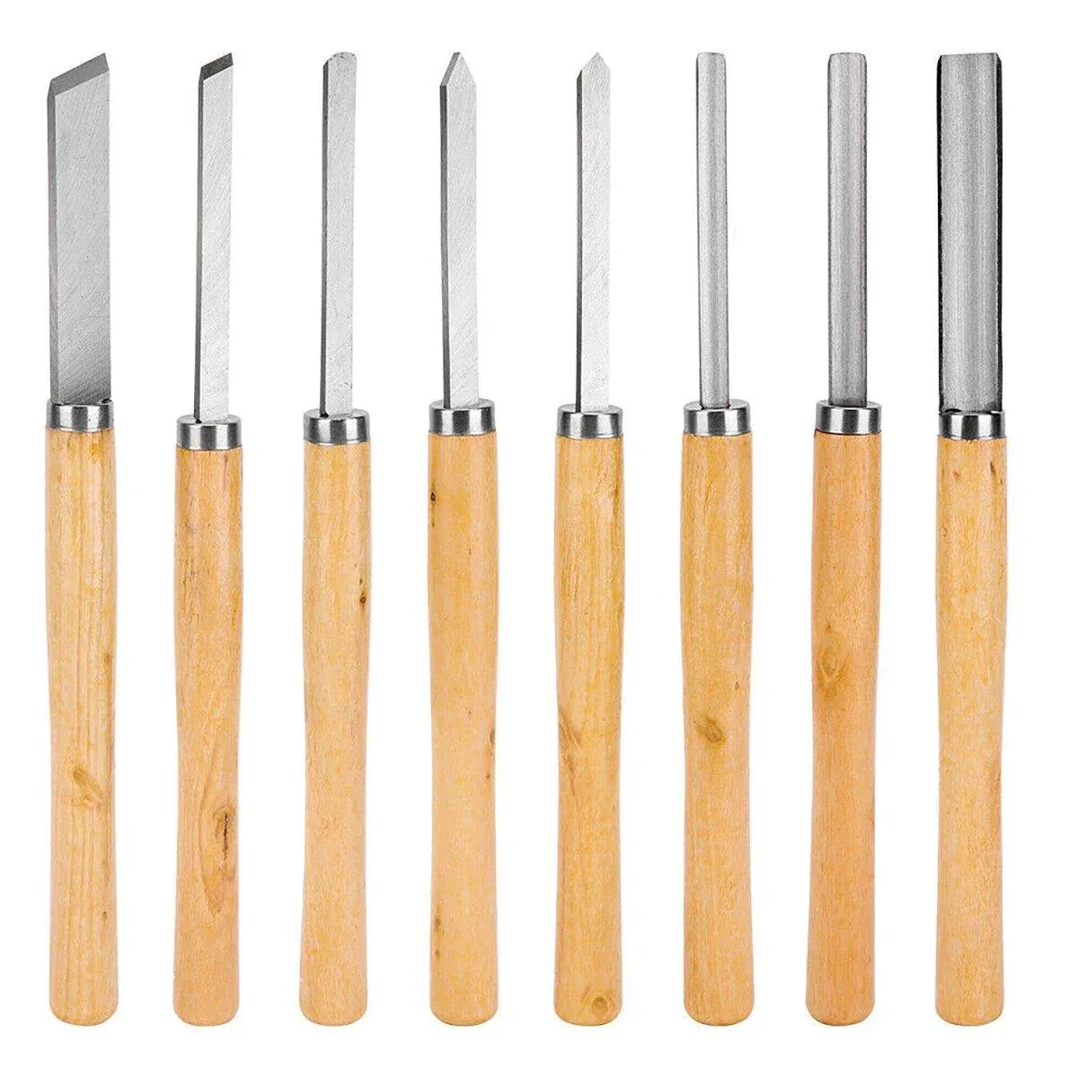 8X Heavy Duty HSS Wood Lathe Chisel Set Turning Wood Tools Carving GougeDurable โ image 2