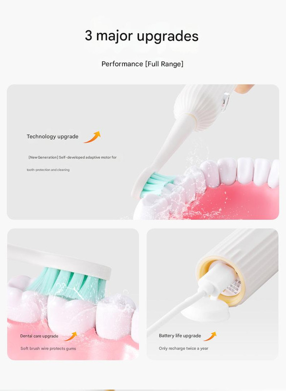 Advanced Sonic Electric Toothbrush - 8 Modes, Long Battery Life (300 Days Standby), Gentle & Effective Cleaning(Milk tea white) — image 3