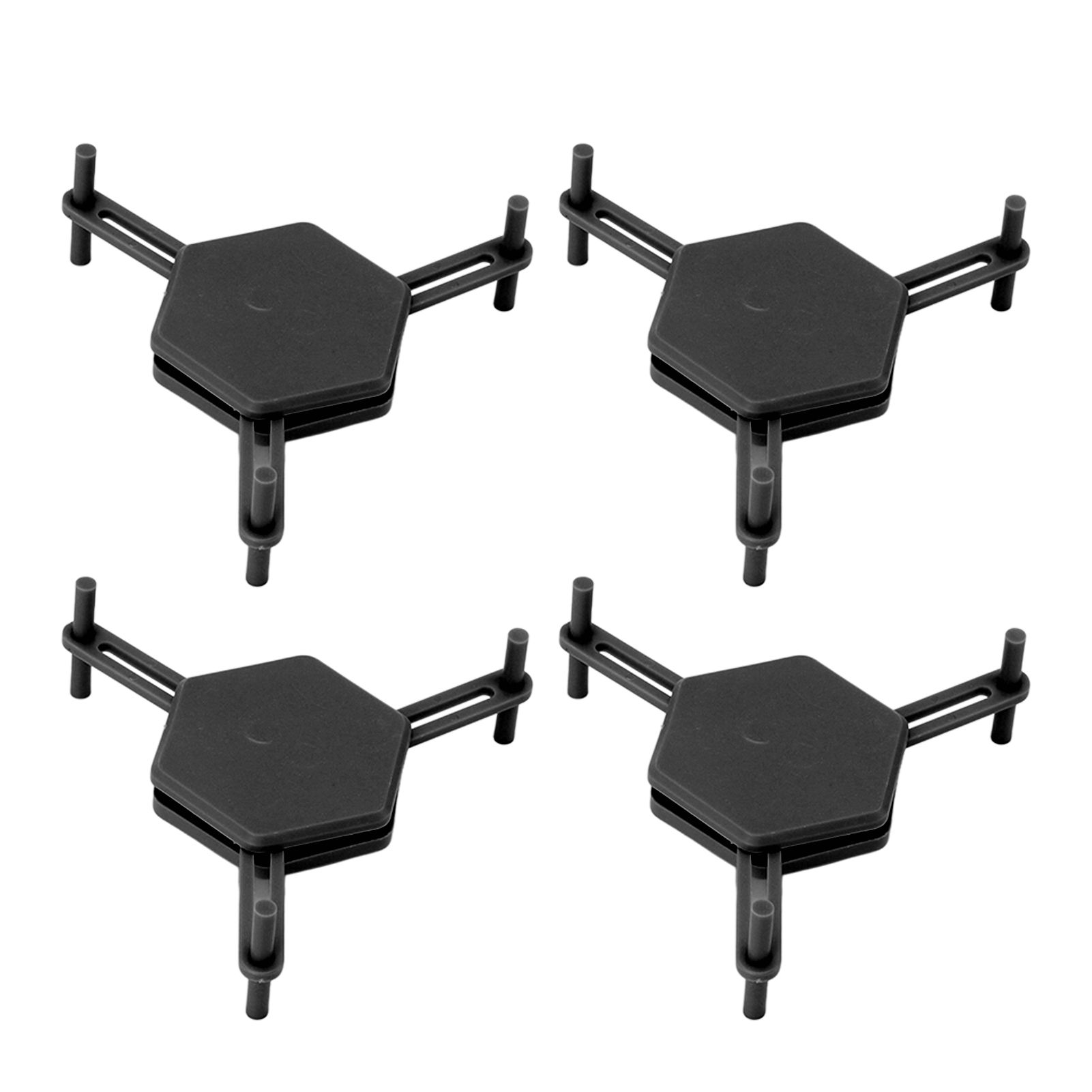 4Pcs Hexagonal Coaster Stylish Adjustable Multipurpose Hexagonal Coasters for Drinks and Small Objects Black โ image 2