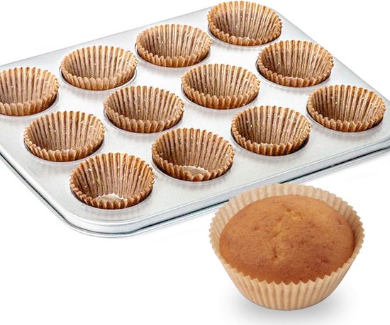 500-pack Muffin Cups - Odorless - Oil-resistant paper cupcake liners - Suitable for cupcakes, muffins and nuts — image 4