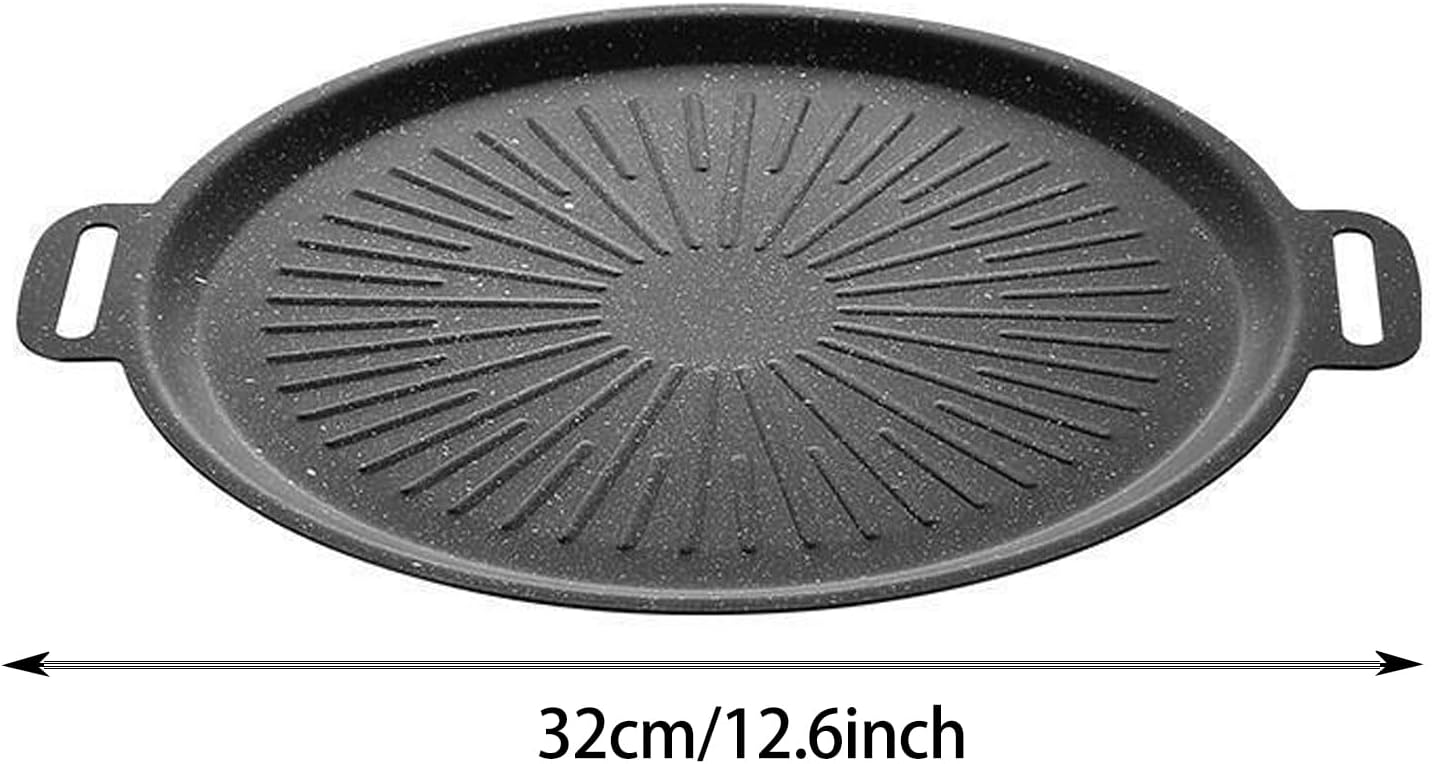 Grill Pan, 12.6" Maifan Non-Stick BBQ Indoor & Outdoor Grill Pan for Searing, Grilling, and Cooking Meats & Vegetables, Even Heating (12.6 Inch) — image 2