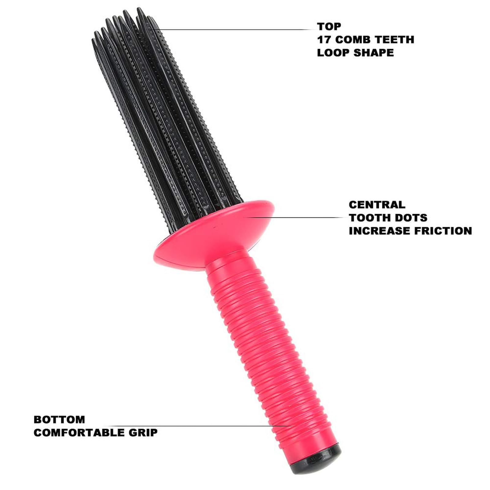 2pc Hair Fluffy Curling Roll Comb, Anti Slip Curling Wand, Comb Teeth Curling Roll Comb for Curly Hair with Comfortable Grip โ image 3