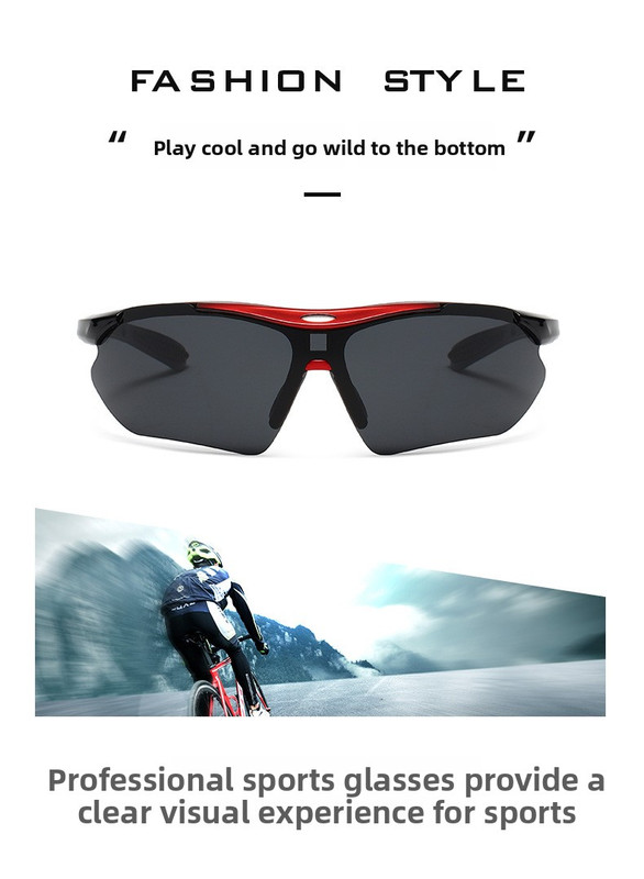 3 PCS Outdoor Cycling Sunglasses Set Black Frame Sports Glasses Silver Gold and Light Colorful Mirror Lenses UV Protection Unisex Running Fishing — image 3