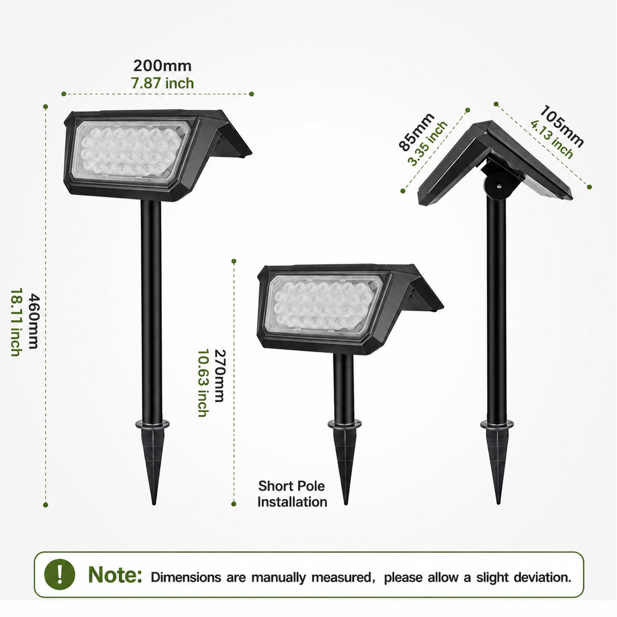 Solar Powered Outdoor RGB Landscape Spotlight with 7 Fixed Colors and Auto On/Off, IP65 Waterproof Multi-Color Accent Light for Garden, Pathway — image 2