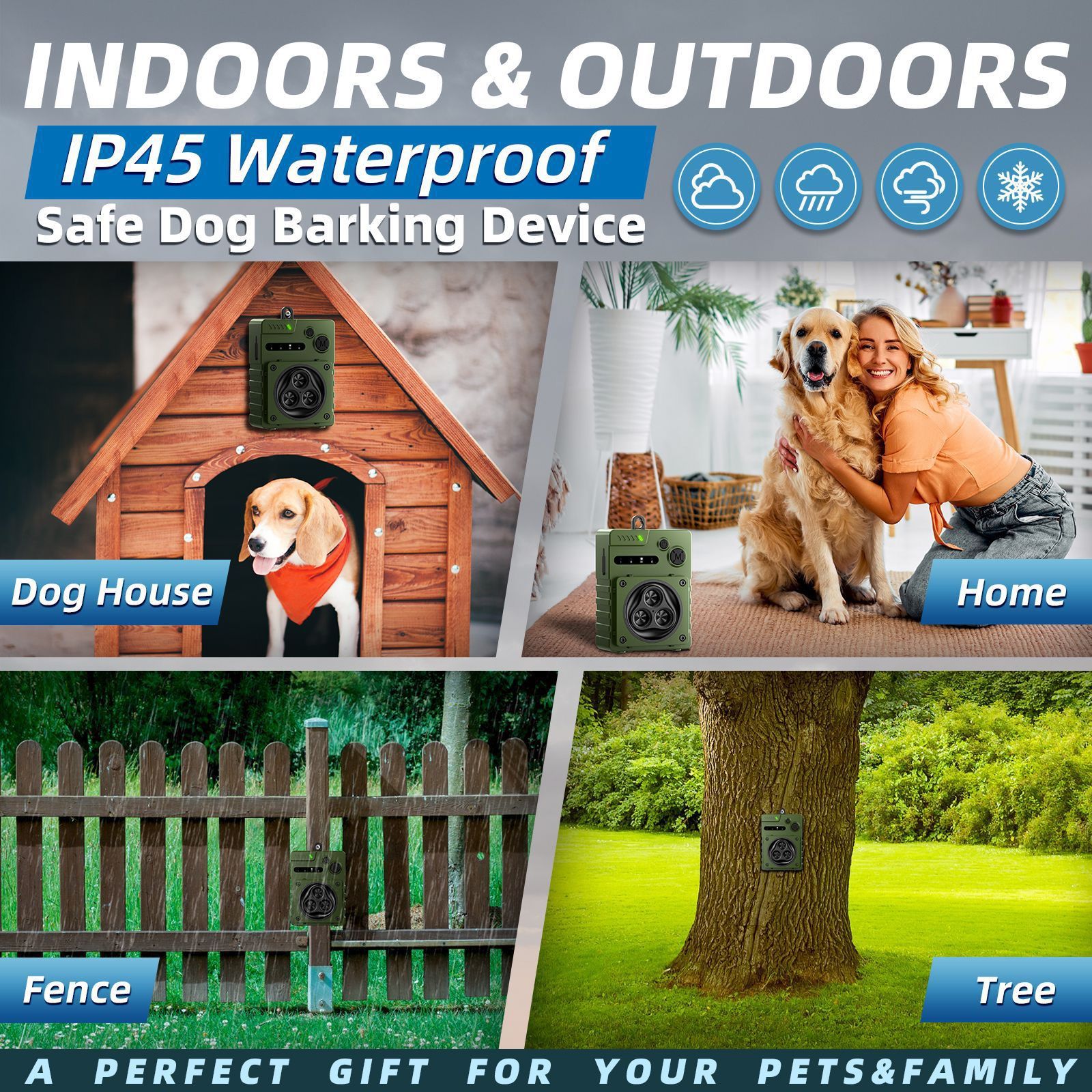Smart Ultrasonic Bark Control Device with 4 Adjustable Modes, Rechargeable Outdoor Anti-Barking Deterrent for Yards, Kennels, and Indoor Use, Safe for All Dog — image 4