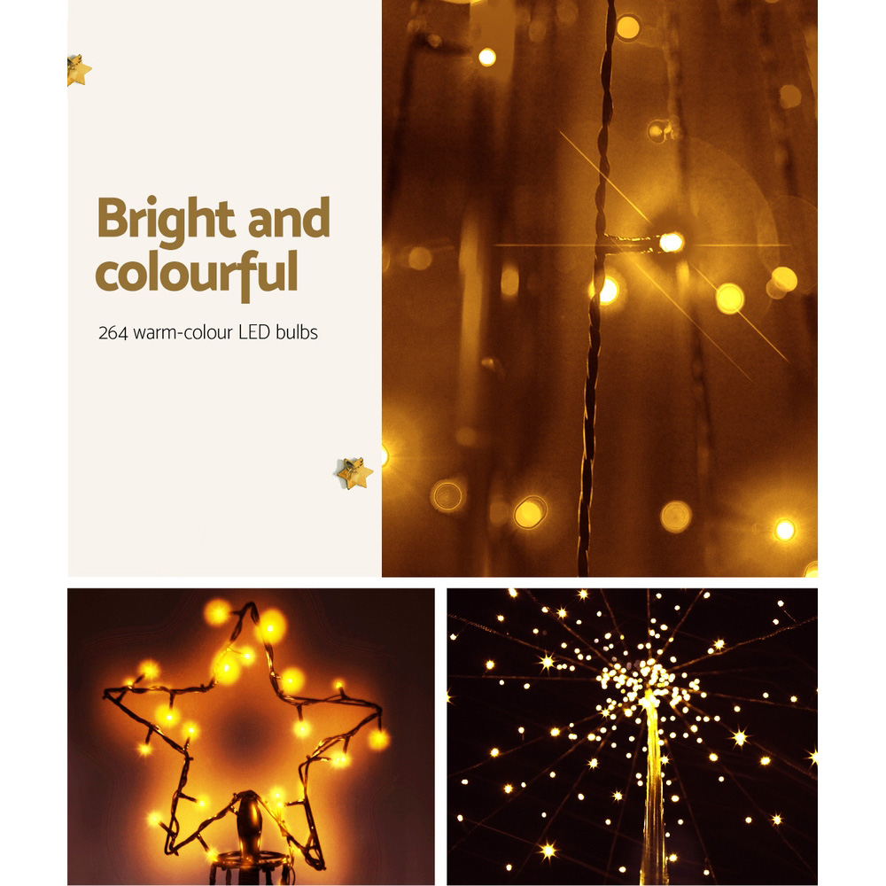 2.1M Christmas Tree LED Solar Warm Jingle Jollys — image 4