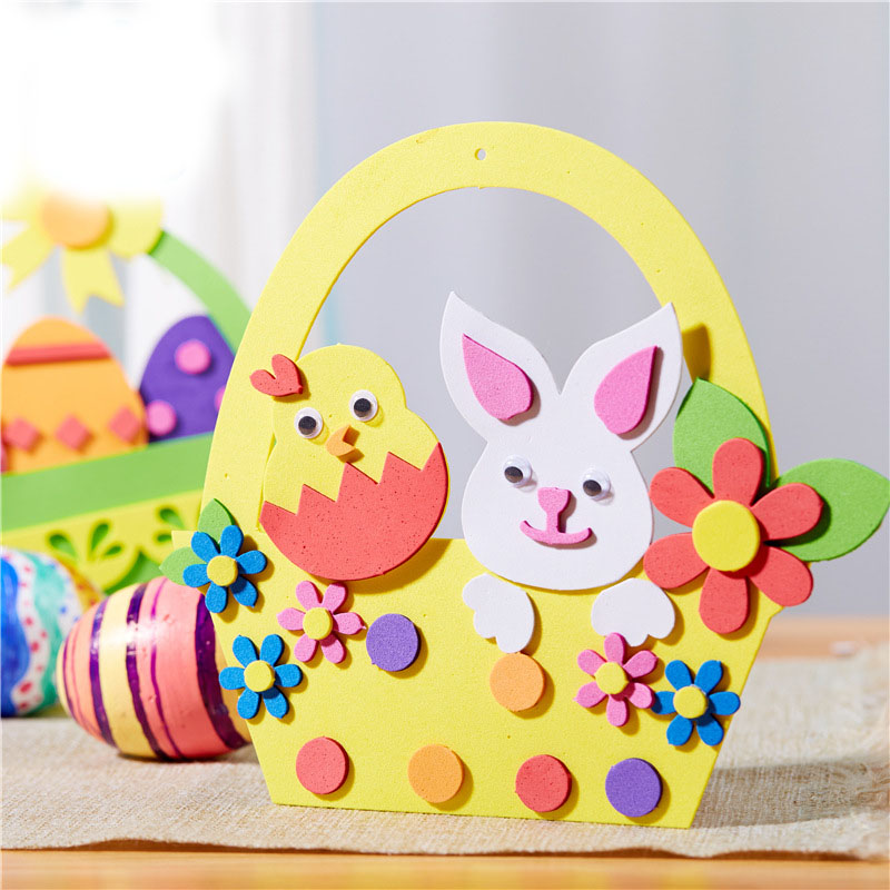 5-Pack The Chick and the Rabbit Easter EVA Craft Basket Kit – DIY Creative Art & Craft Supplies for Kids, Perfect for Parent-Child Activities and Holiday — image 3