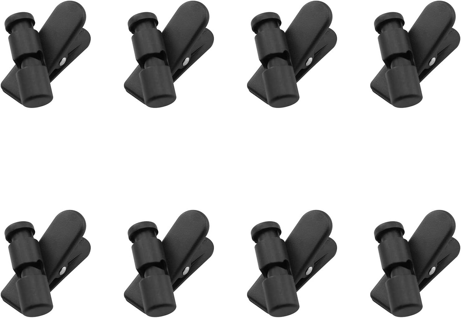 Headset Wire Clip 8PCS 360 Rotatable Earphone Earbud Cable Clips for 3-5mm Wide Eearphone Cable, Earpiece Clamp, Headphone Hook, Black