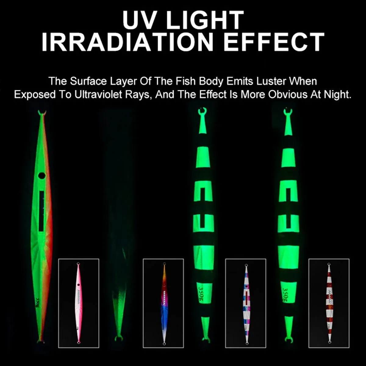 Glow in the Dark Fishing Lure Bionic Jigging Bait 150-400g Deep Sea Tackle - Dazzling colour-400g โ image 6