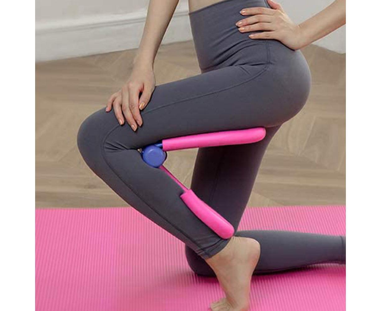 Thigh Master Trainer Exerciser, Thigh Trimmer Leg Exercise Thin Legs Training Device Weight Loss Home Gym Trainer Equipment for Women and Men - Pink — image 4