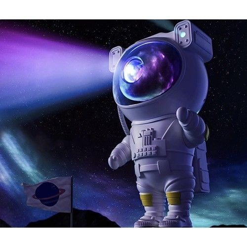 Astronaut Night Light with Remote Control Star Projector Galaxy Light, White — image 2