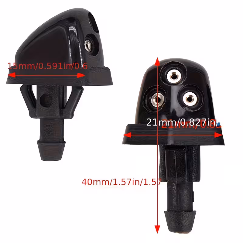 3-way Adjustable Windshield Washer Nozzles compatible with Suzuki Grand Vitara SX4 Aerio 1998-2013 - Front wiper water spray jets replaces 3834056K00 โ image 3