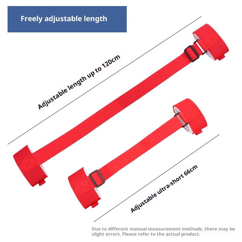 6 Pack Ski Carrier Straps Adjustable Shoulder with Cushioned Fastener Tape Strap Loop Strong for Adults Kids(black+red) — image 5