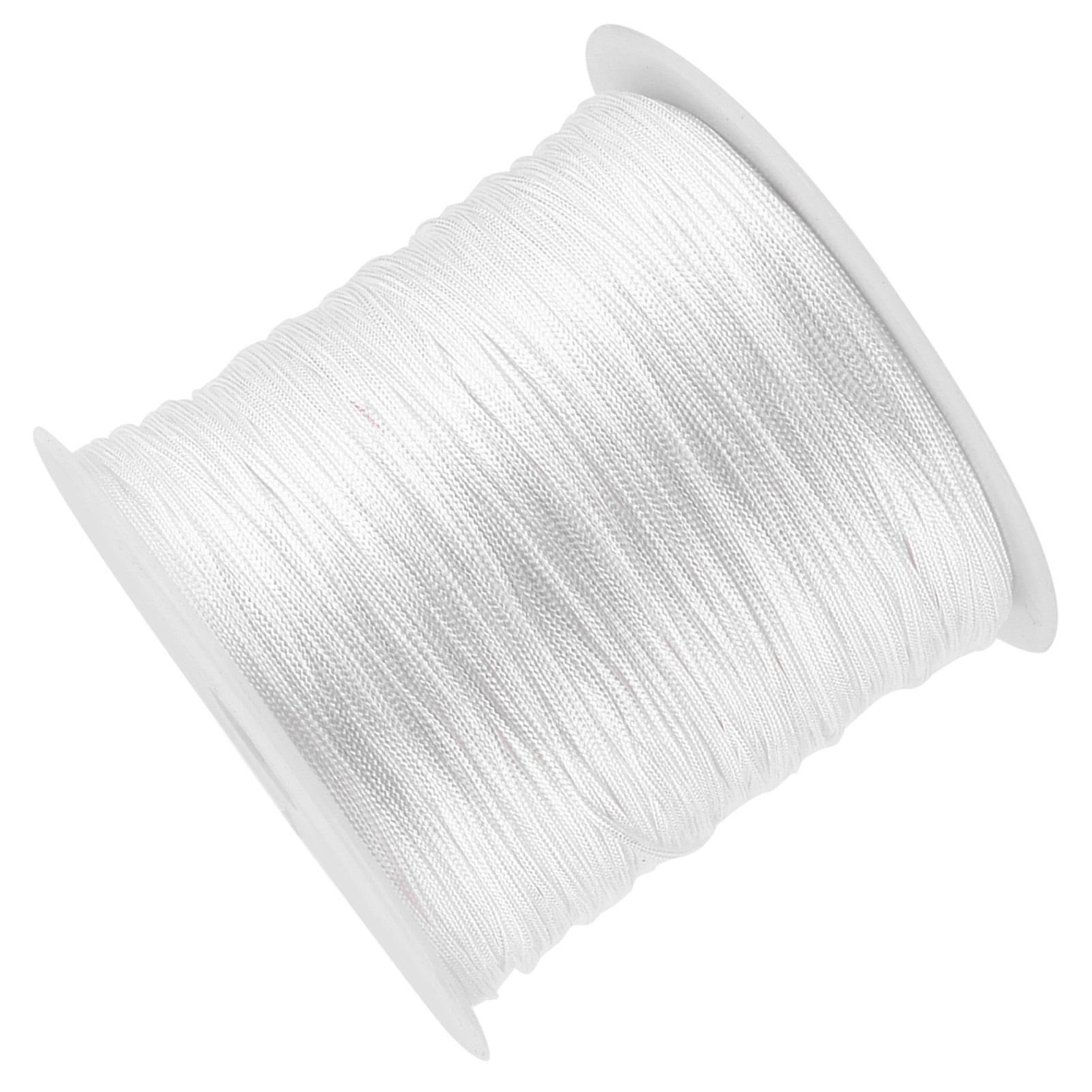 100M x 0.8mm Nylon Chinese Knot Cord Rattail Macrame Shamballa Thread String White — image 5