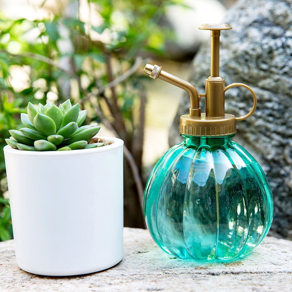 Plant Mister Spray Bottle, 350ML Vintage Pumpkin Style Decorative Plant Atomizer Watering Can Pot with Top Pump for Indoor Potted Plants Flowers Green โ image 2