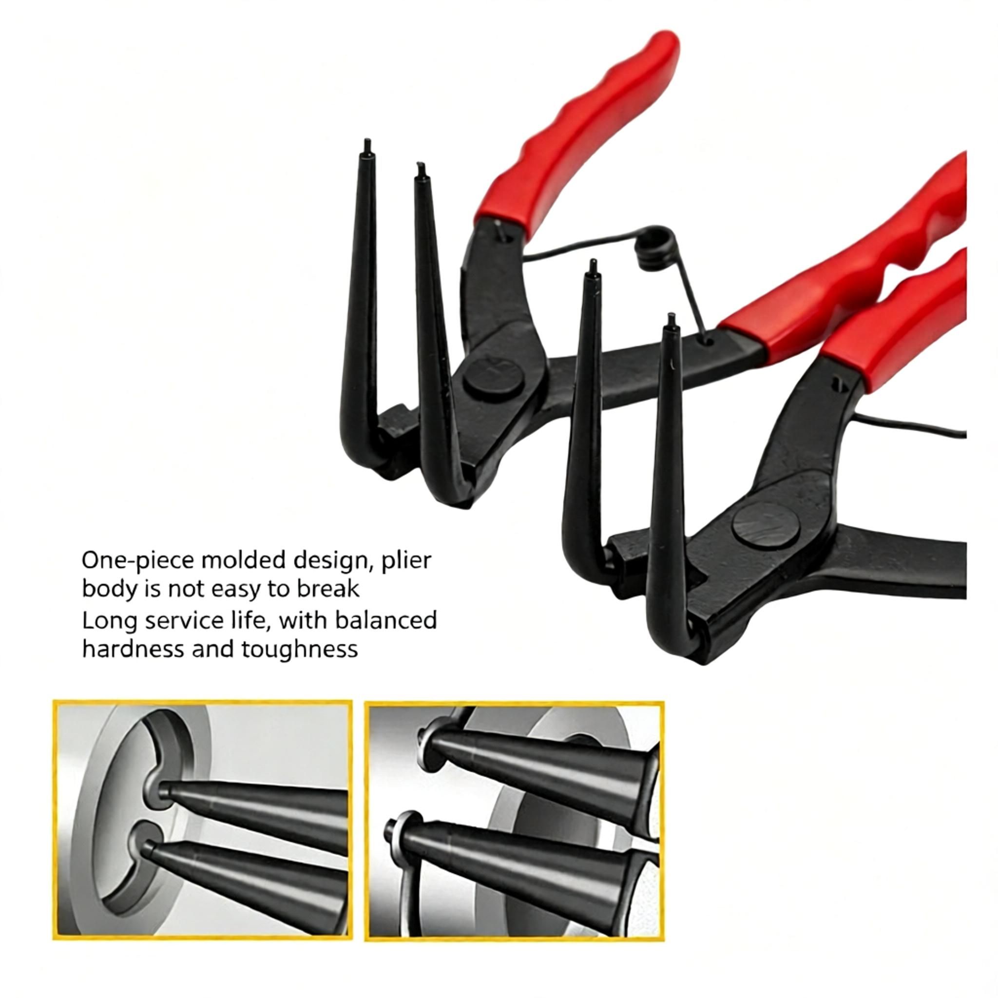 90 Degree Long Nose Snap Ring Pliers, Internal Master Cylinder Circlip Bent Lock Retaining Ring Pliers for Trucks Motorcycles Cars โ image 4