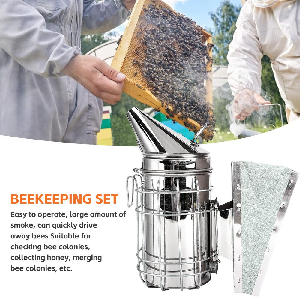 110 Beekeeping Equipment Tool Bee Smoker Brush Fork Hive Tool Bee Catcher Marker — image 6