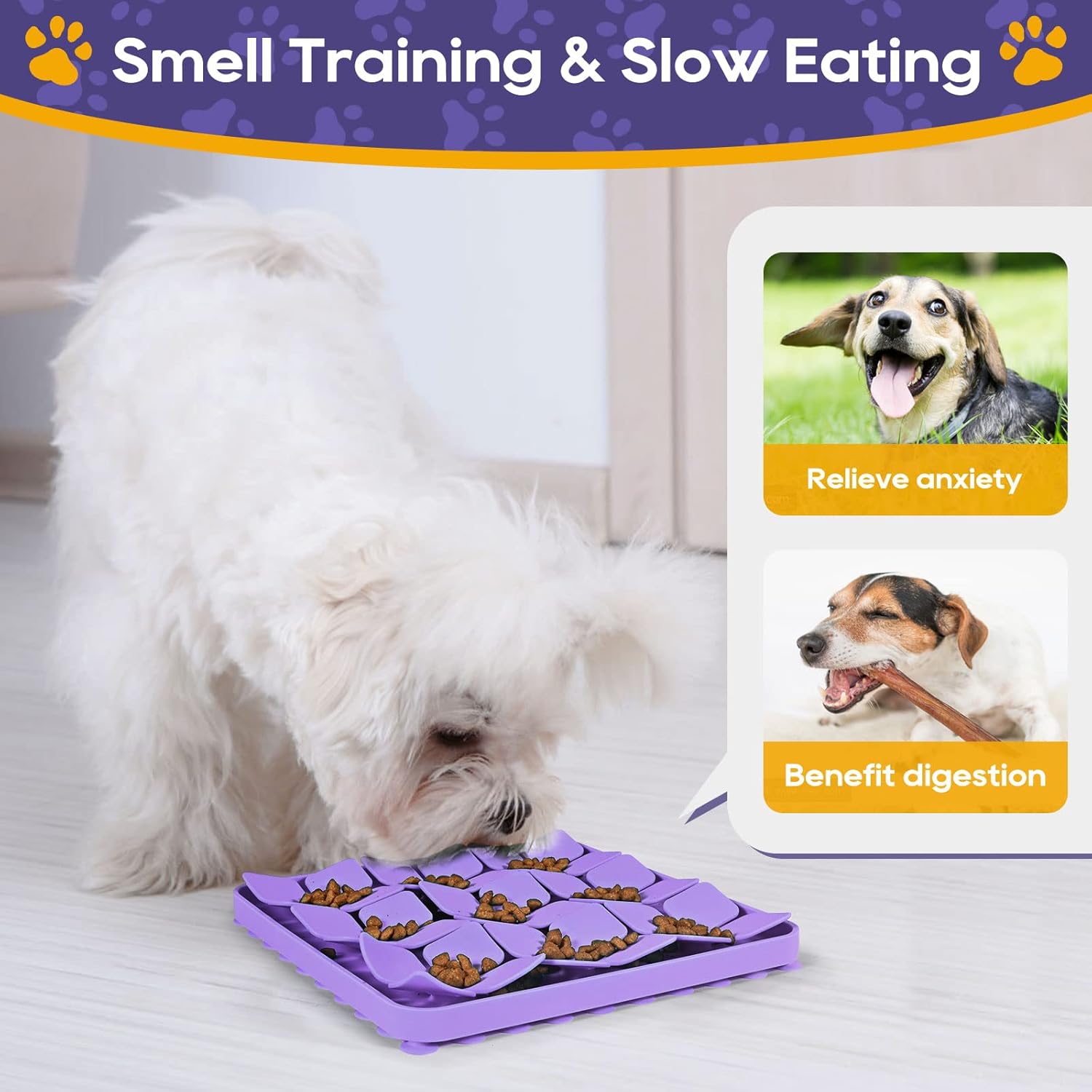 Slow Feeder Dog Cat Bowl Grass Green Pet Feeder Bowl for Dogs and Cats — image 3