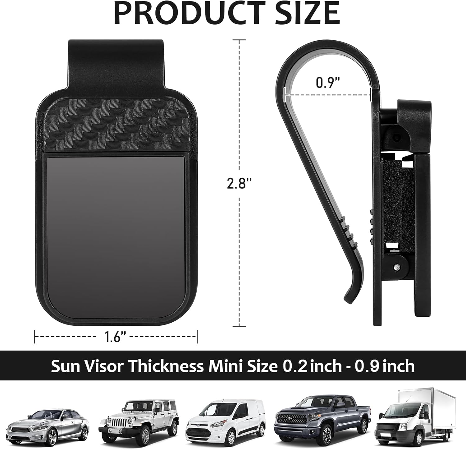 Sunglasses Holder for Car Sun Visor — image 2