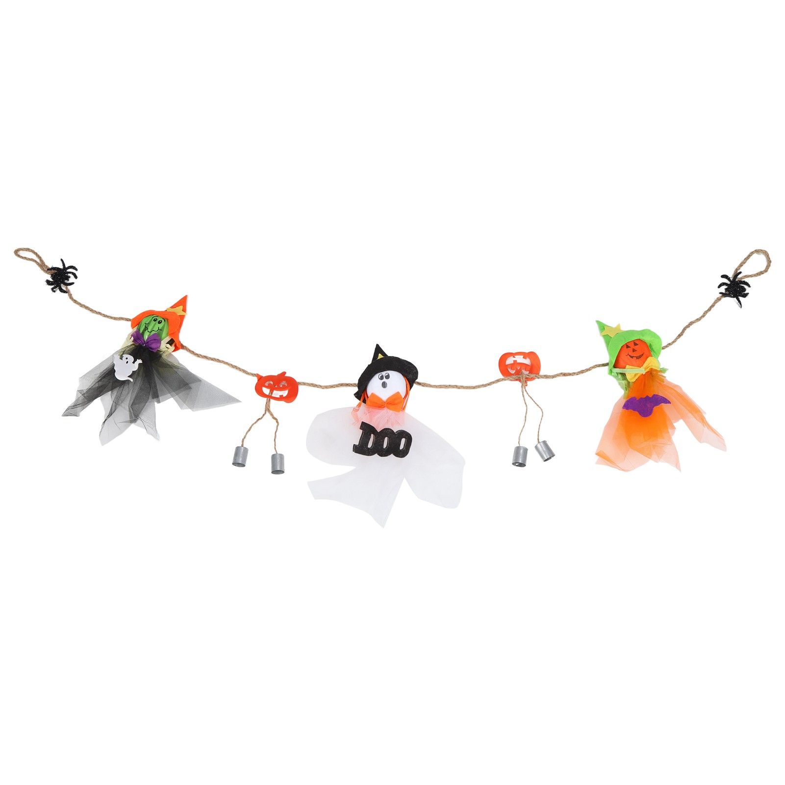 Pumpkin Witch Design Hanging Doll Halloween Pendant Ornament for Costume Party Bar DecorWith Jingle Bell — image 2