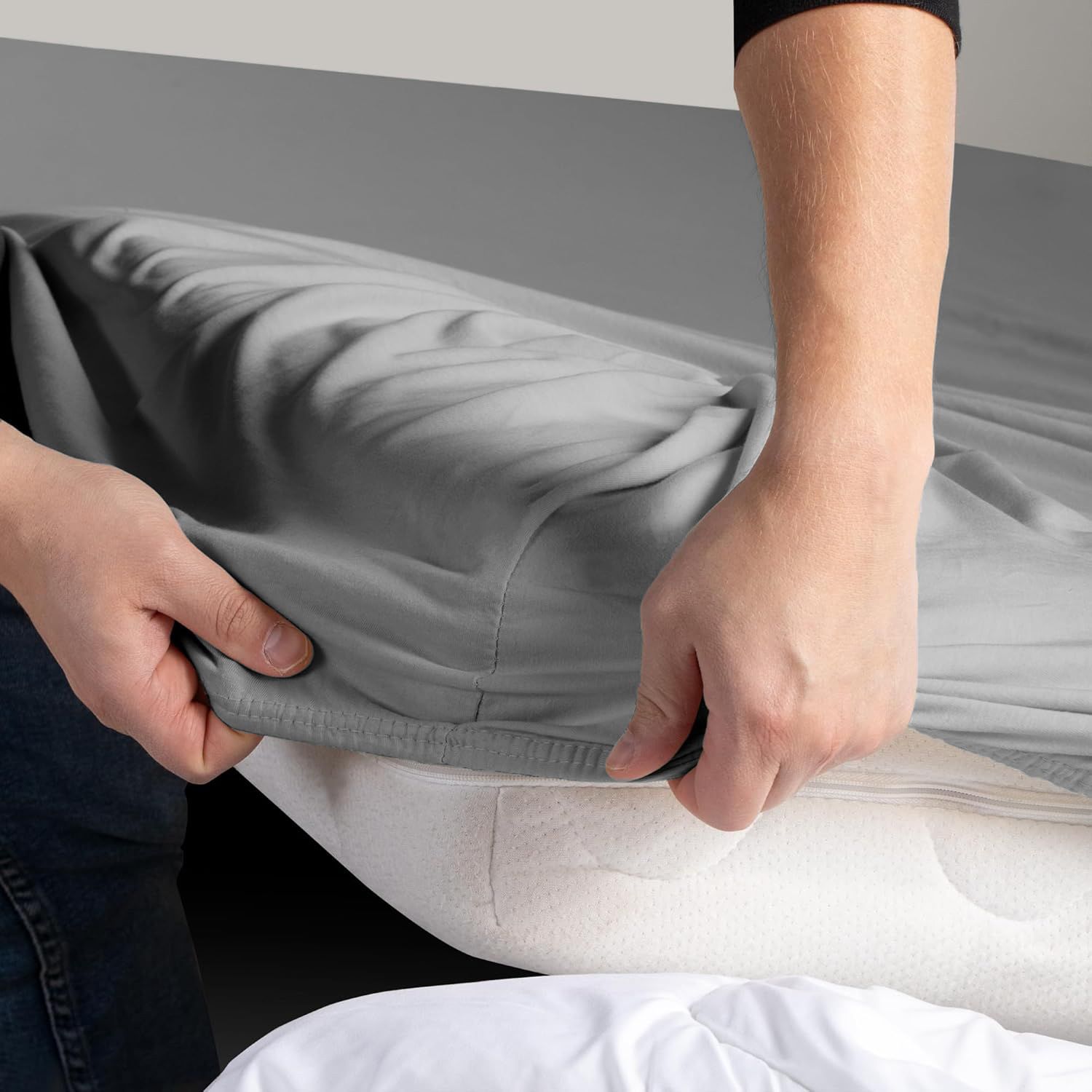 Hotel Quality Fitted sheets - 2 Piece Fitted sheets -Breathable Bedding - Wrinkle, Fade, Stain Resistant- 26inch/40cm Deep Pocket Fitted Bed Sheet-Wrinkle and — image 3