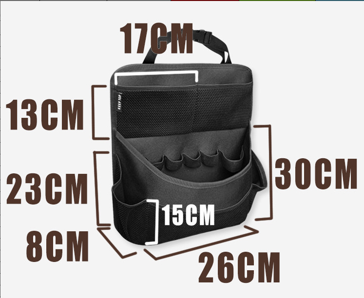 3 Pcs Black Premium Car Back Seat & Trunk Organizer - Multi-Pocket Hanging Storage Bag โ image 3