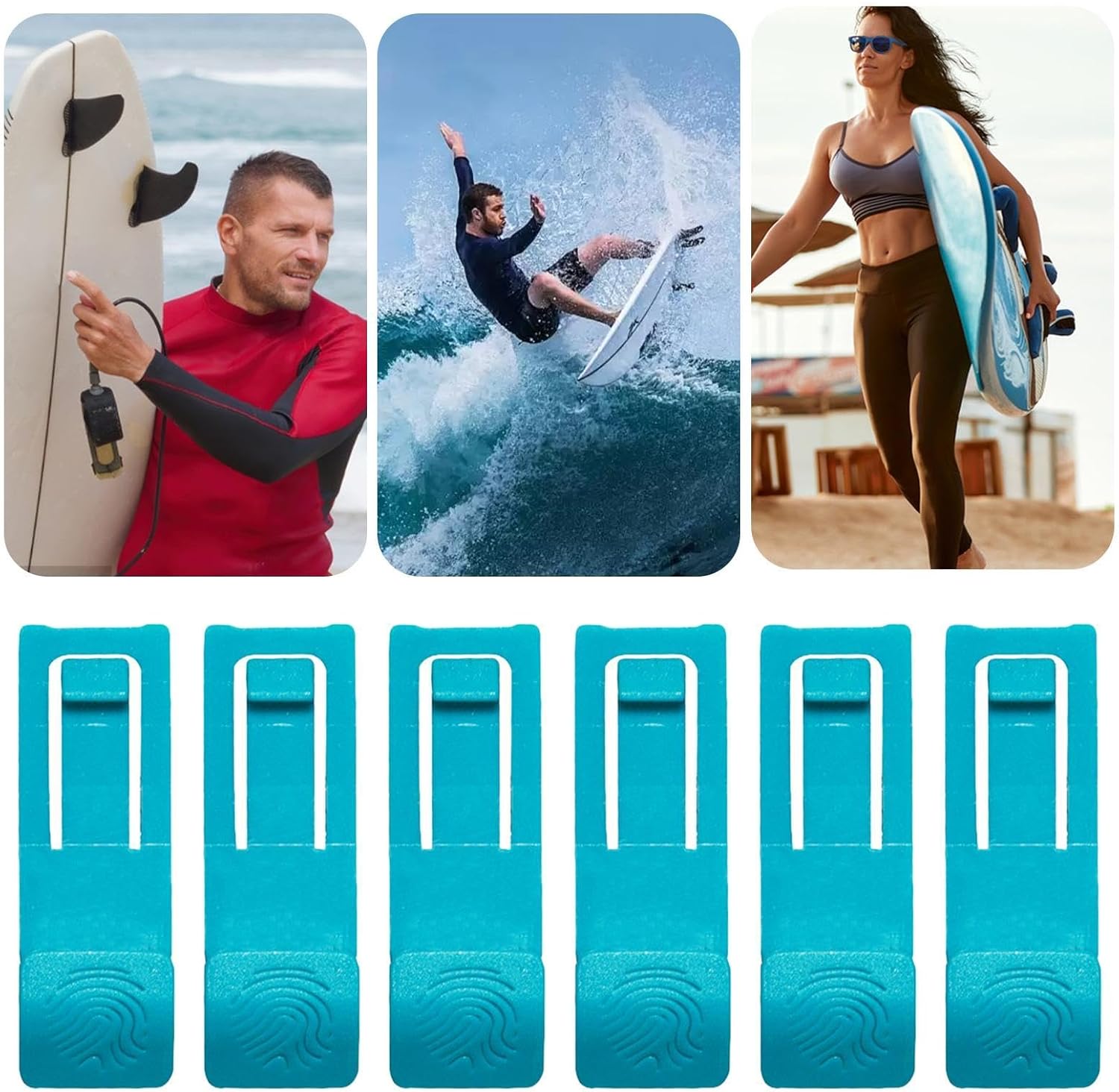 Paddle Board Fin Clips - Surfboard Fin Clips | 6 Watershed Fin Clip | Surfing Gear Fin Bracket | Fastener Base Pin Replacement Buckle Shark-Fin Device — image 4
