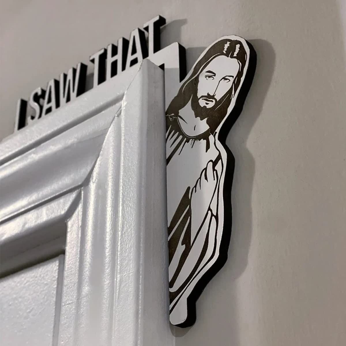 Creative Door Corner Decor, Wood Funny Door Sign I Bless This Home Wall Decor, Frame Corner Decoration(8.5 x 7.8inch, Right) — image 4