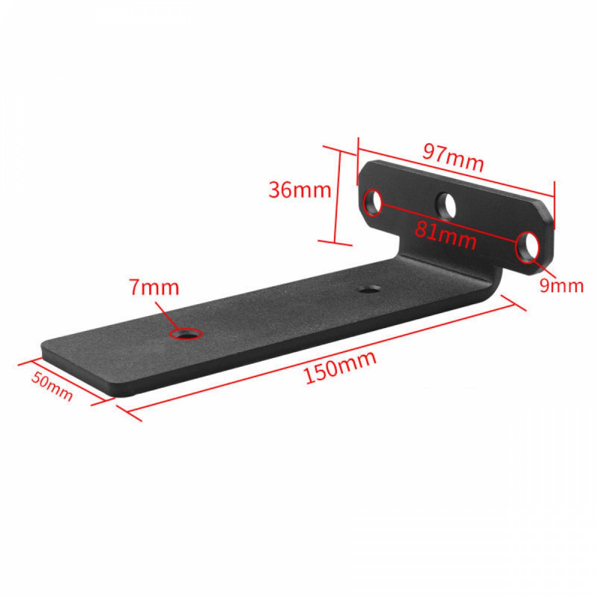 2 pieces - Support frame - Wall bracket - Metal shelf brackets - Floating shelf bracket - Stainless steel bracket - Shelf brackets with thick screws — image 2