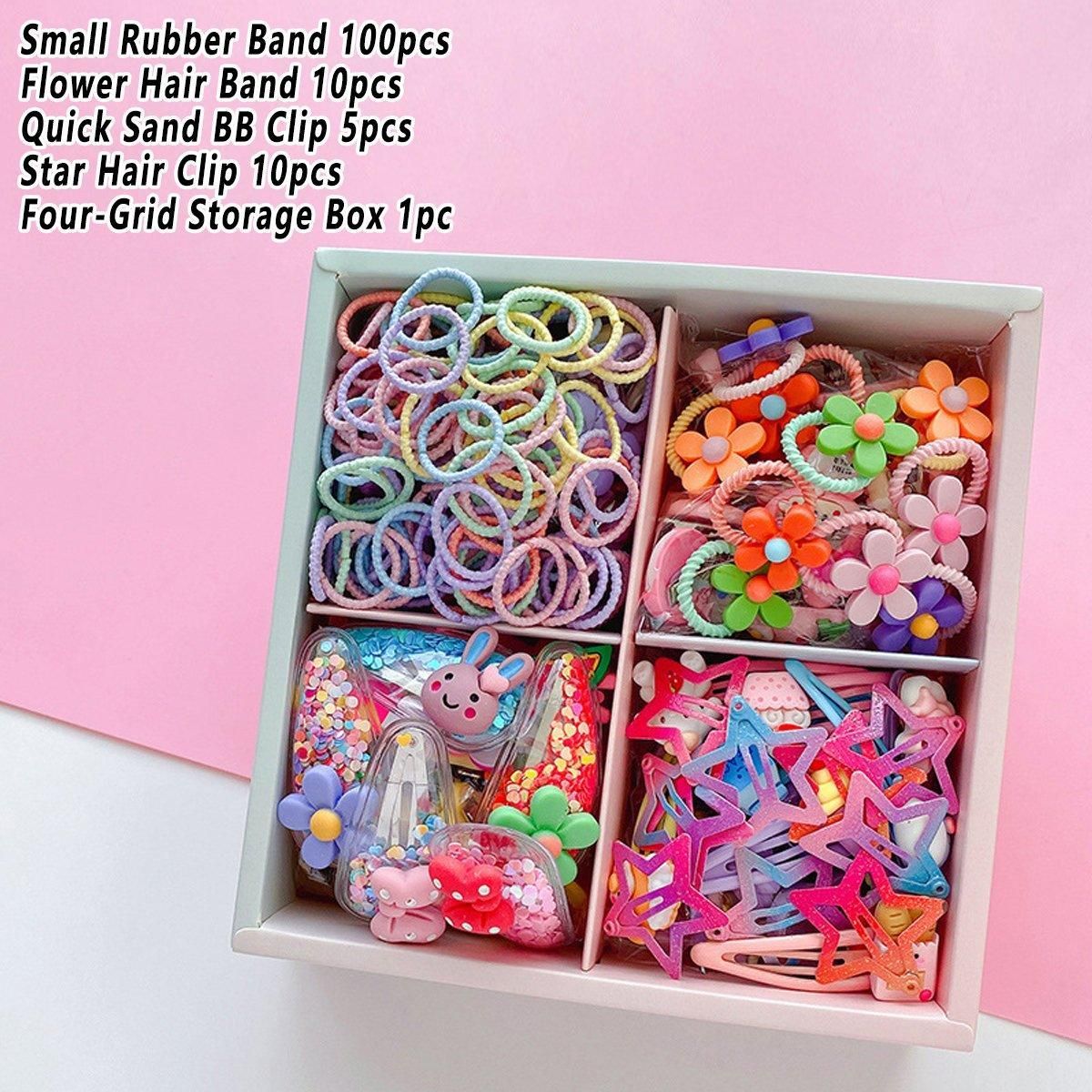 126pcs Hair Accessories Set with Clips Rubber Bands Headbands Girls Gift โ image 3