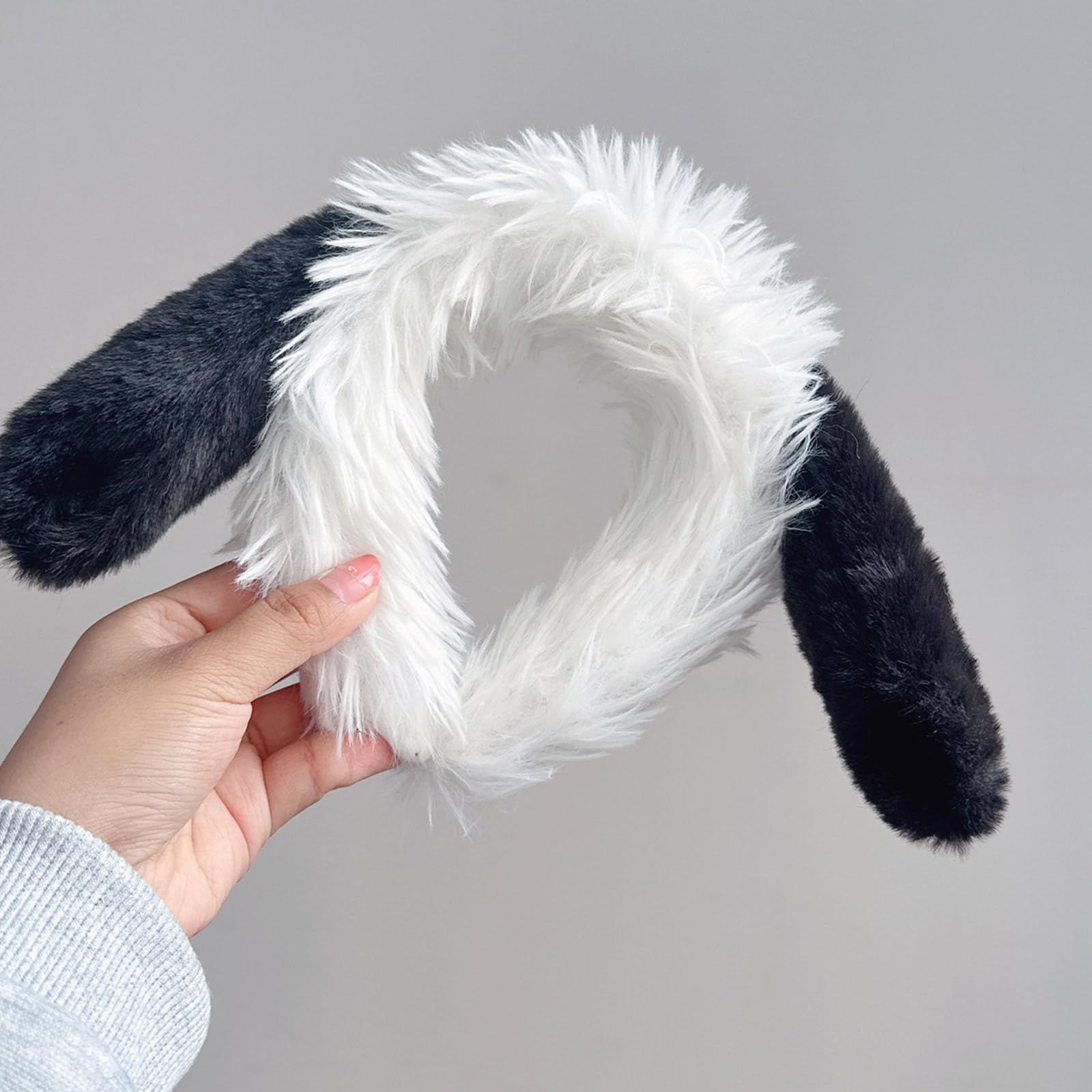 Cute Plush Puppy Long Ear Hair Hoops for Women's Toilet and Makeup Universal Cartoon Funny Hair Accessories — image 2