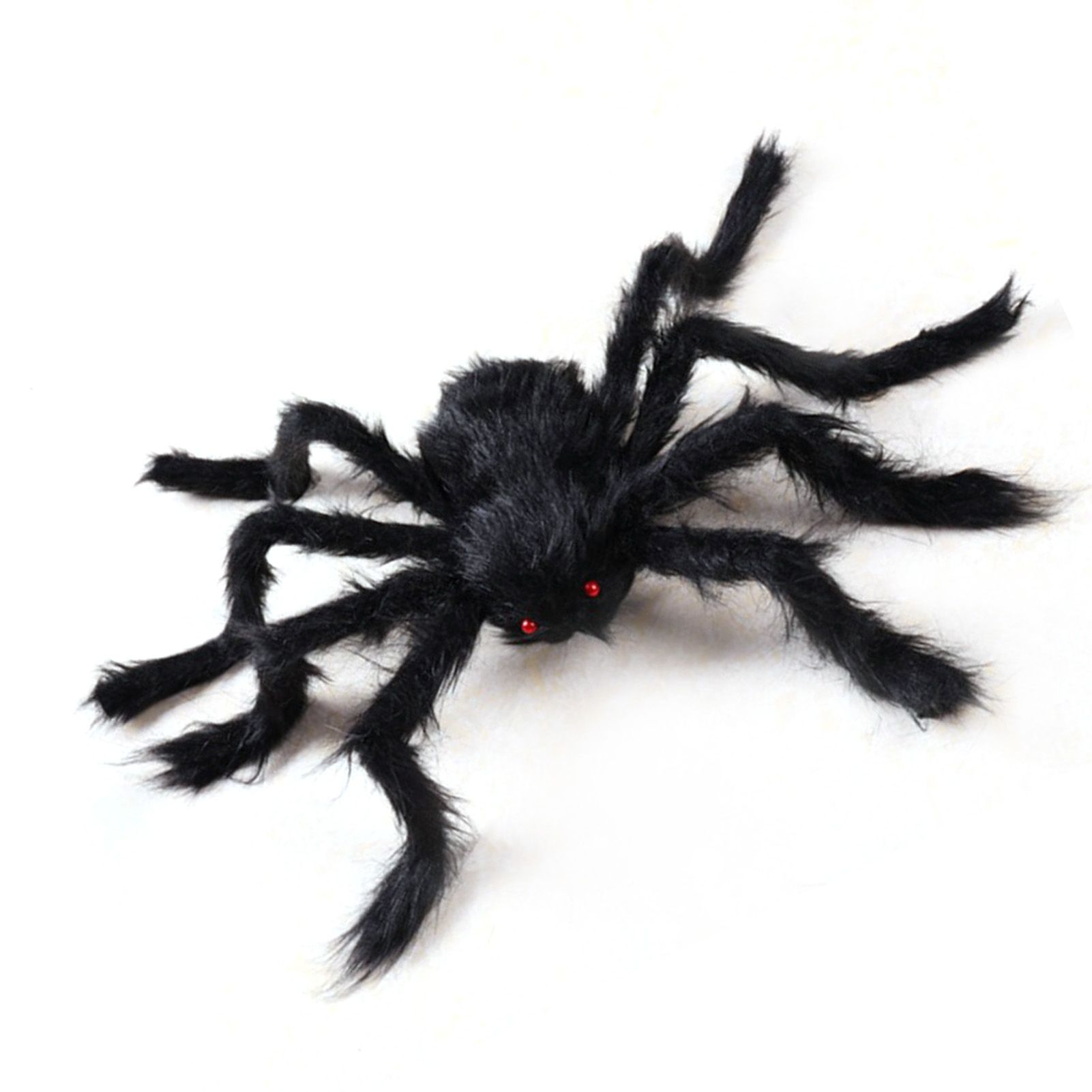 Giant Fake Spider Lifelike Halloween Posable Black Soft Hairy Fake Spiders Scary Decorations for Yard Home 125cm โ image 3
