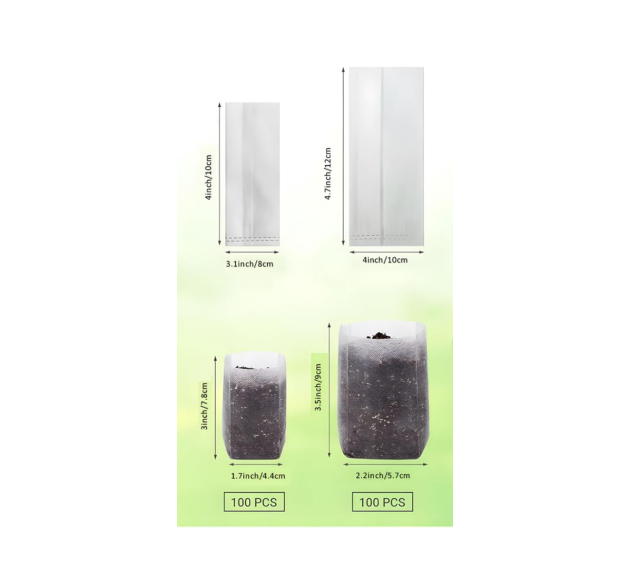 Mixed Size Non-Woven Grow Bag Set, Breathable Plant Nursery Pots for Seeds, Herbs, Vegetables and Cuttings, White โ image 2